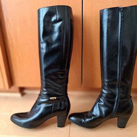 Salvatore Ferragamo Tall Leather Boots - Picture 2 of 7